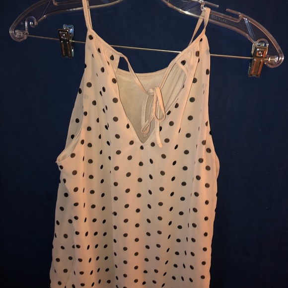 Express black and white polka dot tank - Picture 3 of 3